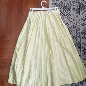 Neon green Zara midi skirt
